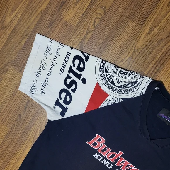 Vintage 2000 Budweiser Calhoun Cotton Graphic Tee Men’s 2XL Navy Blue C19 - Picture 4 of 6